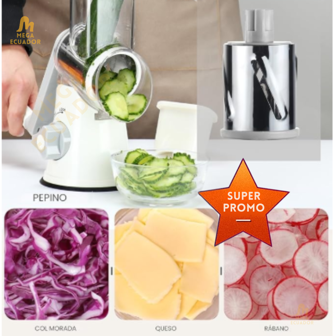 KitchenPro™ RALLA, CORTA Y TRITURA EN SEGUNDOS: LA ESTRELLA DE TU COCINA